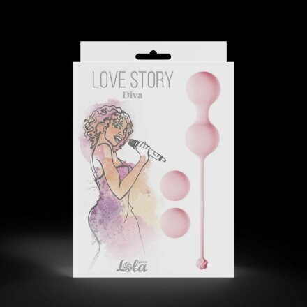 Набор розовых вагинальных шариков Love Story Diva 