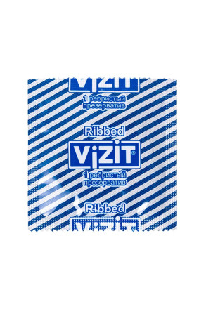 Ребристые презервативы VIZIT Ribbed - 12 шт. 