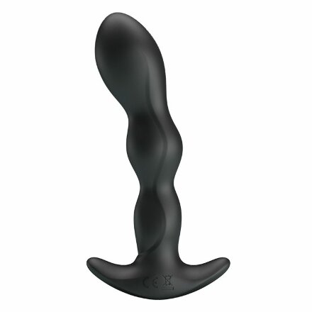 Черный анальный стимулятор простаты с вибрацией Special Anal Massager - 14,5 см. 