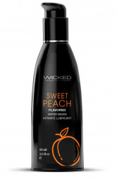 Лубрикант с ароматом спелого персика WICKED AQUA Sweet Peach - 60 мл.