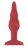 Красная анальная пробка Butt Plug Rounded 3 Inch - 7,6 см. 