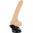Телесный вибратор на мощной присоске Basecock Realistic Vibrator - 20 см. 