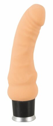 Вибратор-реалистик  Nature Skin Real Vibe телесного цвета - 17,5 см. 