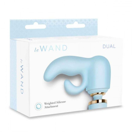 Голубая насадка Dual для вибратора Le Wand 