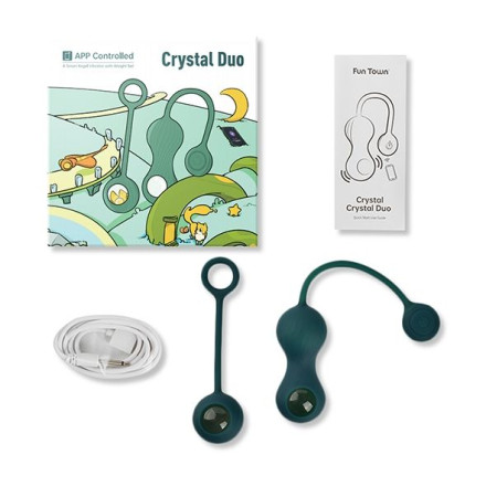 Изумрудные вагинальные шарики Magic Motion Crystal Duo Smart Kegel Vibrator with Weight Set 