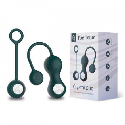 Изумрудные вагинальные шарики Magic Motion Crystal Duo Smart Kegel Vibrator with Weight Set 