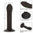 Черный анальный фаллоимитатор Silicone Curved Anal Stud 