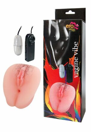 Телесная вибровагина Erowoman-Eroman 