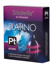 Стимулирующая насадка со спиралью из усиков Platino &quot;Шторм&quot;