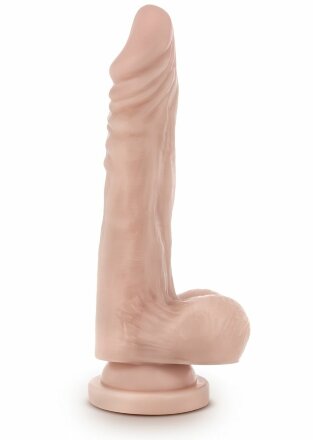 Телесный фаллоимитатор на присоске Dr. Skin Realistic Cock Stud Muffin - 21,6 см. 
