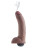Коричневый фаллоимитатор с эффектом семяизвержения Squirting Cock with Balls - 22,9 см. 