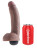 Коричневый фаллоимитатор с эффектом семяизвержения Squirting Cock with Balls - 22,9 см. 
