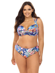 Раздельный купальник plus size с дополнительными широкими бретелями