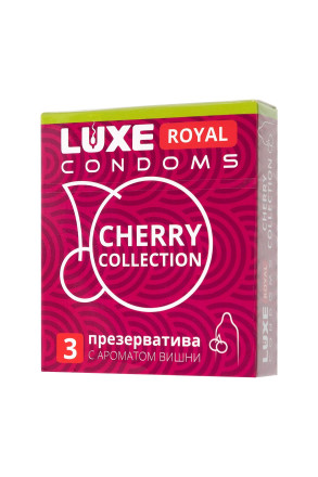 Презервативы с ароматом вишни LUXE Royal Cherry Collection - 3 шт. 