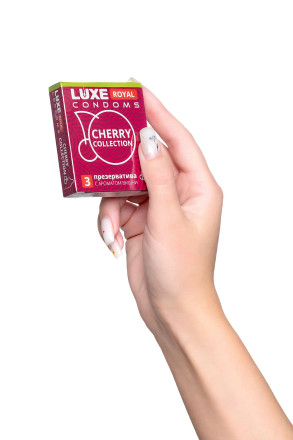 Презервативы с ароматом вишни LUXE Royal Cherry Collection - 3 шт. 