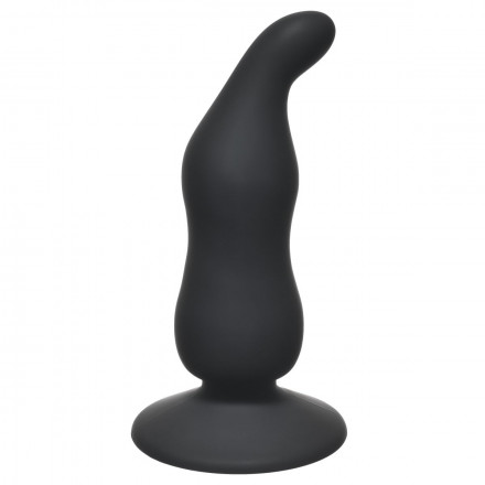 Чёрная анальная пробка Waved Anal Plug Black - 11 см. 