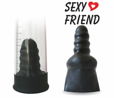 Черная насадка для помпы Sexy Friend размера L 