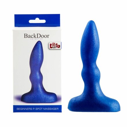 Синий анальный стимулятор Beginners p-spot massager - 11 см. 