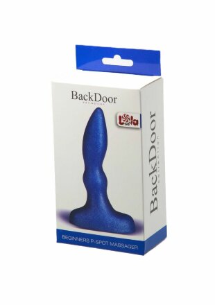 Синий анальный стимулятор Beginners p-spot massager - 11 см. 