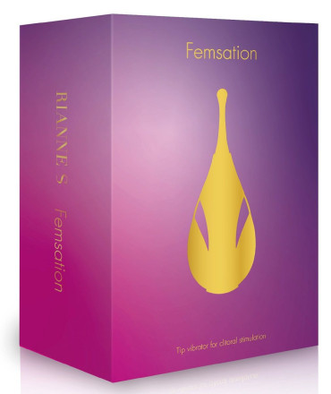 Ярко-розовый клиторальный стимулятор Femsation - 12,6 см. 