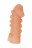 Телесная закрытая насадка с шишечками Cock Sleeve Size M - 15,6 см. 