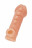 Телесная закрытая насадка с шишечками Cock Sleeve Size M - 15,6 см. 