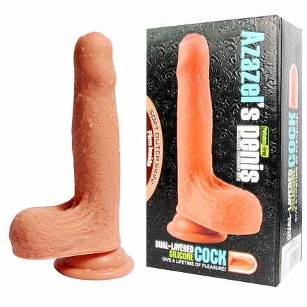 Телесный фаллоимитатор-реалистик Azazels Penis на присоске - 17 см. 