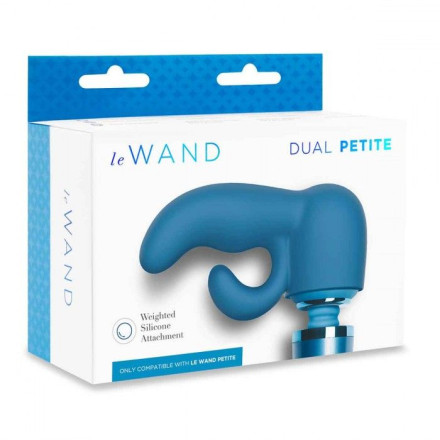 Синяя насадка Dual для вибратора Le Wand Petite 
