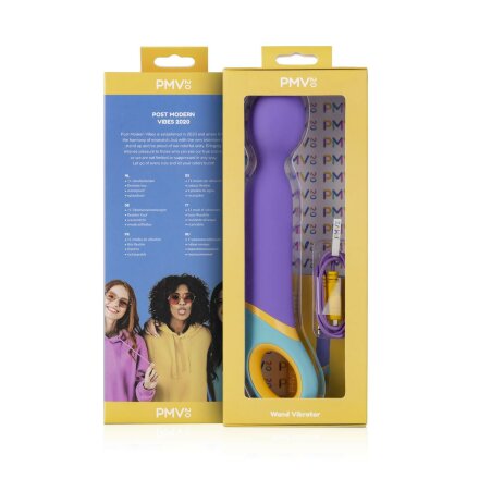 Фиолетовый вибромассажер Base Wand Vibrator - 24 см. 