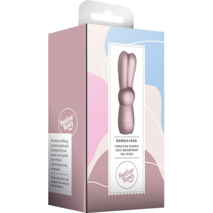 Грязно-розовый вибростимулятор в форме зайчика Bunnie Boo 