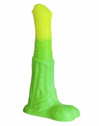 Зелёный фаллоимитатор &quot;Пегас Large&quot; - 26 см.
