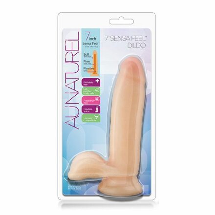 Телесный фаллоимитатор 7 inch Sensa Feel Dildo - 17,8 см. 