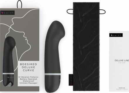 Черный G-вибростимулятор Bdesired Deluxe Curve - 15,2 см. 