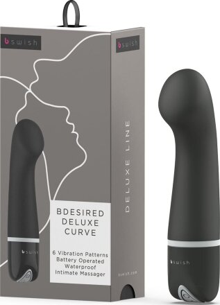 Черный G-вибростимулятор Bdesired Deluxe Curve - 15,2 см. 