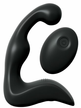 Черный вибромассажер простаты с пультом ДУ Control P-Spot Pro 