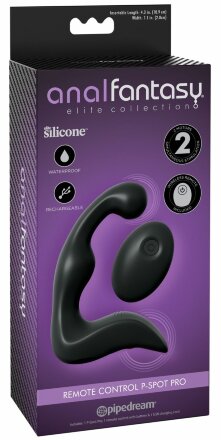 Черный вибромассажер простаты с пультом ДУ Control P-Spot Pro 
