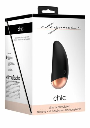 Черный вибратор Chic для клиторальной стимуляции 