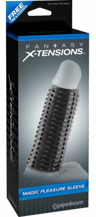 Чёрная насадка Magic Pleasure Sleeve - 13 см. 
