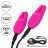 Розовые зажимы для сосков с дистанционным управлением Silicone Remote Nipple Clamps 