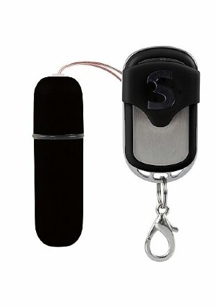 Черная вибропуля  Remote Vibrating Bullet с пультом ДУ 