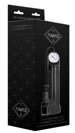 Черная вакуумная помпа с манометром Comfort Pump With Advanced PSI Gaug 