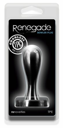 Черная анальная пробка Bowler Plug MD - 11 см. 