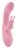 Нежно-розовый вибратор со стимулятором клитора Jumping Rabbit Vibrator - 19,5 см. 