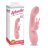 Нежно-розовый вибратор со стимулятором клитора Jumping Rabbit Vibrator - 19,5 см. 