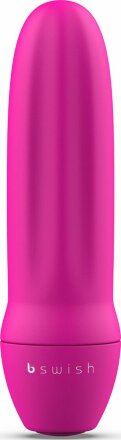 Ярко-розовая рельефная вибропуля Bmine Basic Reflex - 7,6 см. 