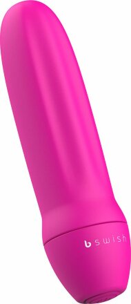 Ярко-розовая рельефная вибропуля Bmine Basic Reflex - 7,6 см. 