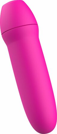 Ярко-розовая рельефная вибропуля Bmine Basic Reflex - 7,6 см. 