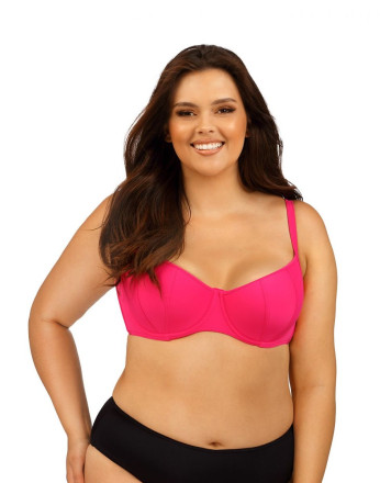 Пляжный лиф plus size с эластичными чашечками 