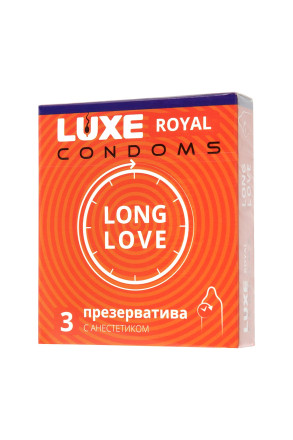 Презервативы с продлевающим эффектом LUXE Royal Long Love - 3 шт. 