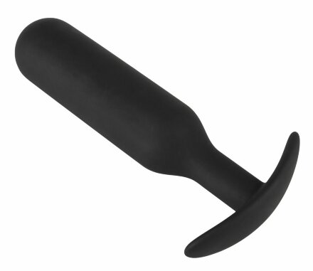 Черная утяжеленная анальная пробка Anal Trainer Medium - 18 см. 
